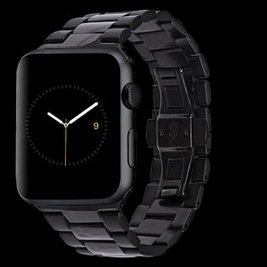Black Metal Linked Apple Watch Band 42-44mm